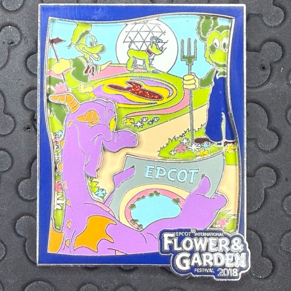 Disney parks Flower & Garden Festival Figment logo 3D Limited release pin
